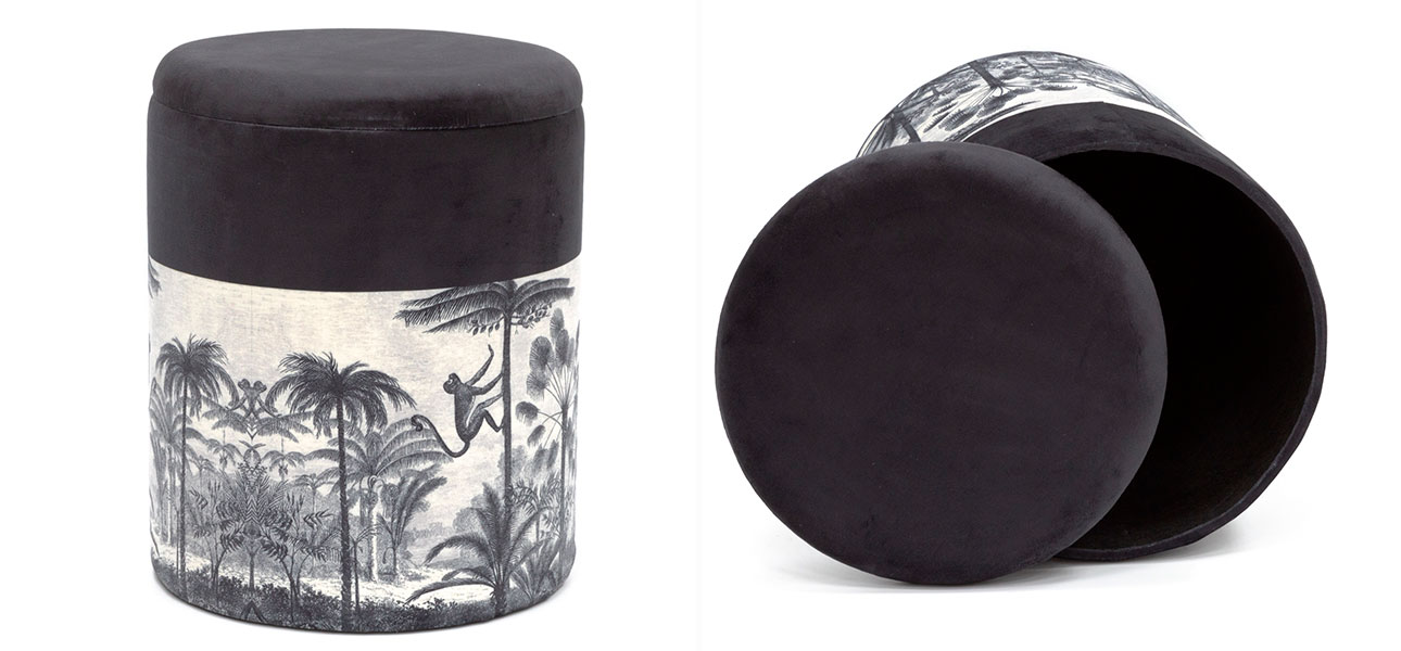 Пуф PUF Jungle Print с крышкой - фото