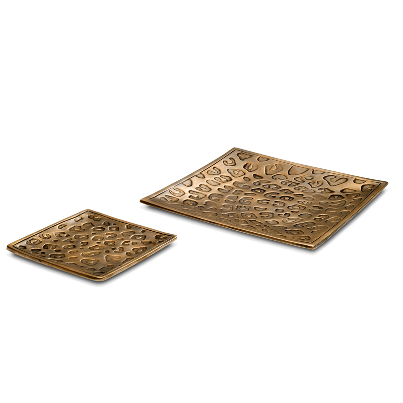 Комплект подносов Eichholtz Tray Jaguar set of 2 Винтажная латунь Комплект подносов Eichholtz Tray Jaguar set of 2 Винтажная латунь в Брянске | Loft Concept