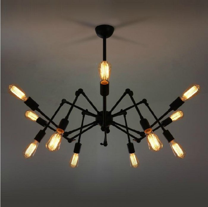 Люстра Loft Industrial Sputnik Chandelier Spider Черный Люстра Loft Industrial Sputnik Chandelier Spider Черный в Брянске | Loft Concept