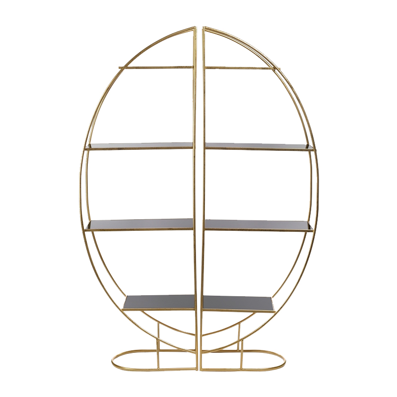 Стеллаж Double Shine Gold Золотой Желтый Стеллаж Double Shine Gold Золотой Желтый в Брянске | Loft Concept