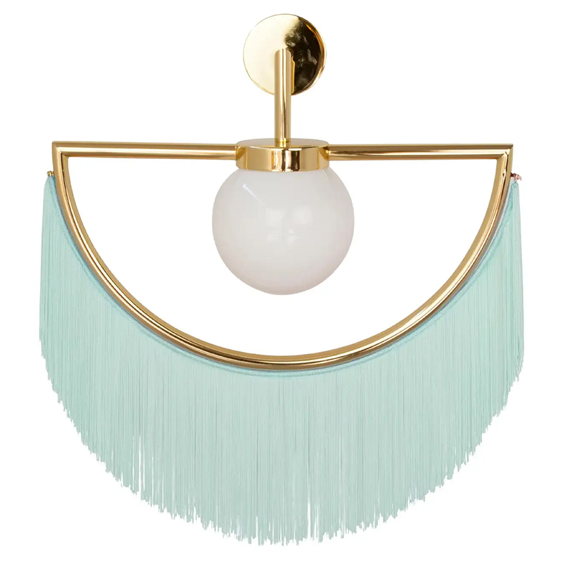 Бра Wink Wall Lamp by Masquespacio for Houtique Blue Золотой Бирюзовый Бра Wink Wall Lamp by Masquespacio for Houtique Blue Золотой Бирюзовый в Брянске | Loft Concept