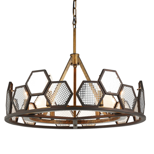 Люстра MetalComb Pendant 6 Черный Бронза Люстра MetalComb Pendant 6 Черный Бронза в Брянске | Loft Concept