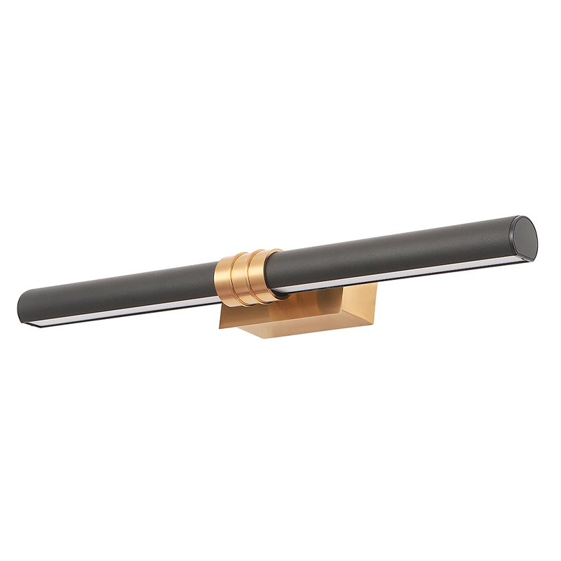 Бра с черным матовым корпусом и золотистым креплением Trumpet tube Латунь Белый Черный Бра с черным матовым корпусом и золотистым креплением Trumpet tube Латунь Белый Черный в Брянске | Loft Concept