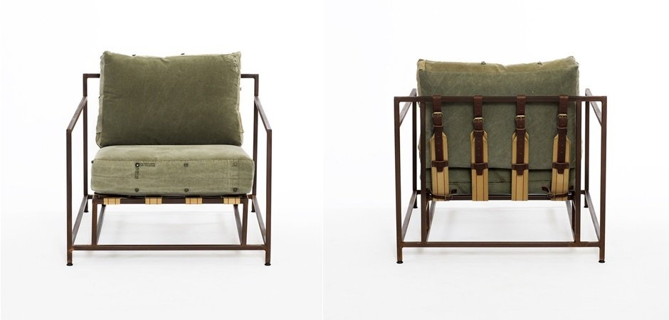 Кресло Inheritance Armchair Olive Military Fabric Кресло Inheritance Armchair Olive Military Fabric - Loft-Concept в Брянске