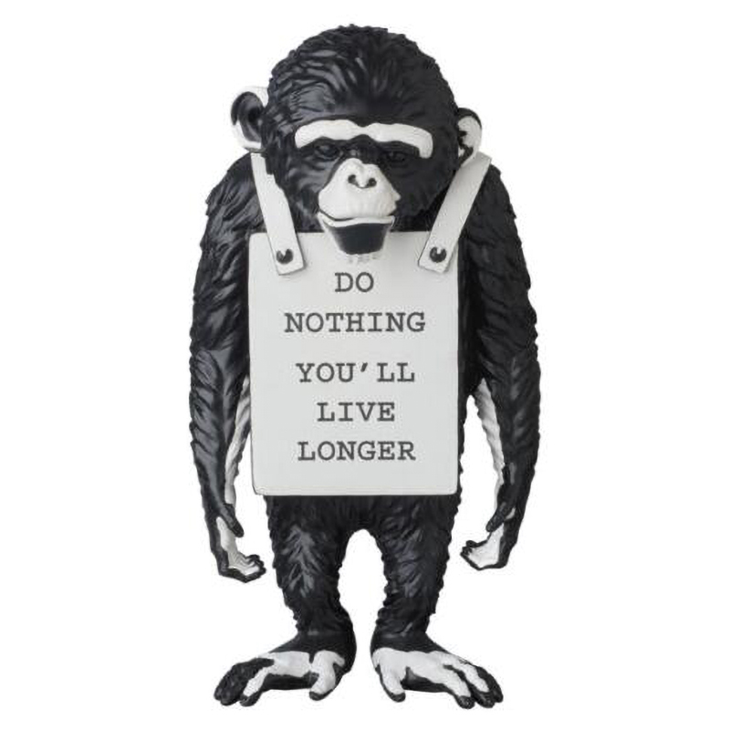 Статуэтка Banksy Lying Monkey Black and White Черно-белый Статуэтка Banksy Lying Monkey Black and White Черно-белый в Брянске | Loft Concept