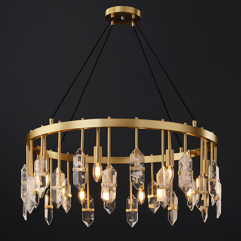 Люстра Dorotea Chandelier Латунь Прозрачный Люстра Dorotea Chandelier Латунь Прозрачный в Брянске | Loft Concept