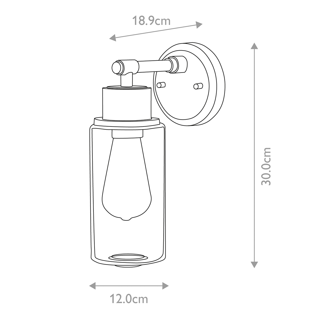 Бра с цилиндрическим прозрачным плафоном из стекла с пузырьками Elstead Lighting в Брянске