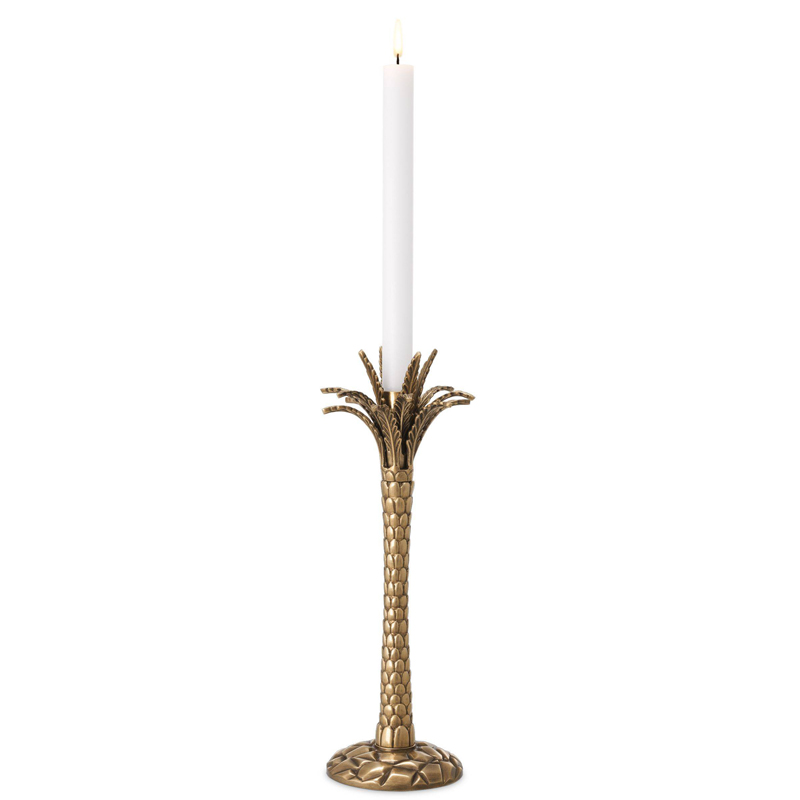 Подсвечник Eichholtz Candle Holder Palm Desert Винтажная латунь Подсвечник Eichholtz Candle Holder Palm Desert Винтажная латунь в Брянске | Loft Concept