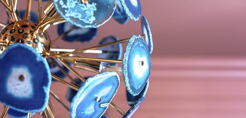 Люстра BRANQUINHO CHANDELIER AGATE blue Люстра BRANQUINHO CHANDELIER AGATE blue - Loft-Concept в Брянске