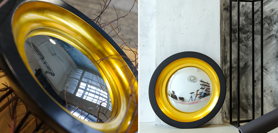 Зеркало Black and Gold Circle Mirror Зеркало Black and Gold Circle Mirror - Loft-Concept в Брянске