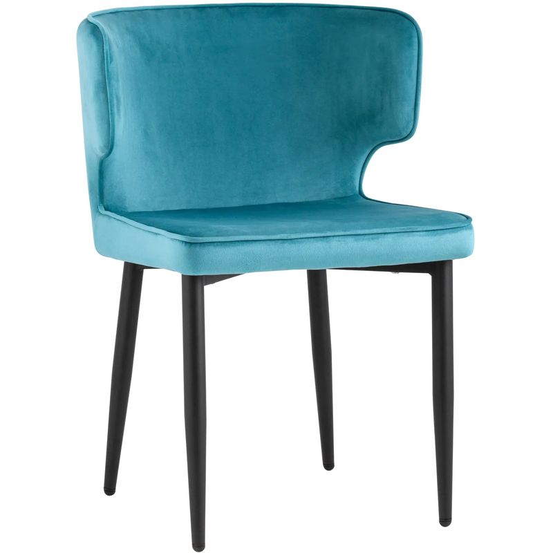 Стул Mateo Chair Бирюзовый Велюр Бирюзовый Черный Стул Mateo Chair Бирюзовый Велюр Бирюзовый Черный в Брянске | Loft Concept