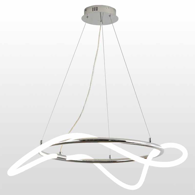 Люстра Luke Lampco Tracer Chandelier Chrome 60 Белый Хром в Брянске | Loft Concept 