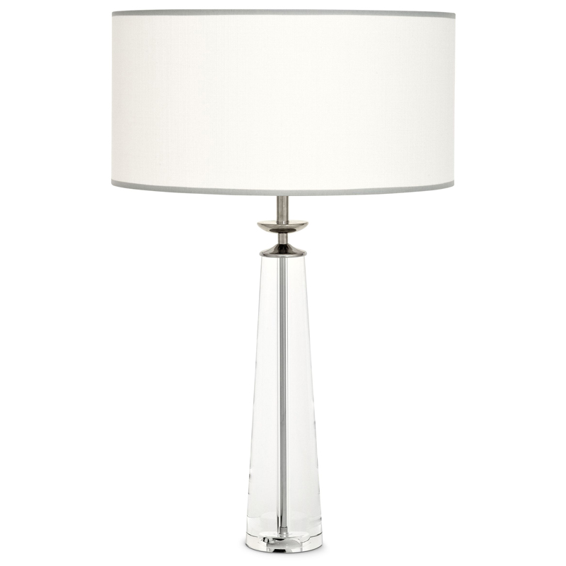 Настольная лампа Eichholtz Table Lamp Chaumon Прозрачный Белый Никель Настольная лампа Eichholtz Table Lamp Chaumon Прозрачный Белый Никель в Брянске | Loft Concept
