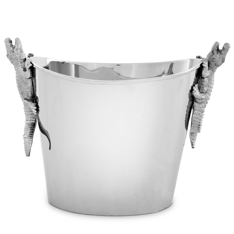 Ведерко для льда Eichholtz Wine Cooler Croc Никель Ведерко для льда Eichholtz Wine Cooler Croc Никель в Брянске | Loft Concept