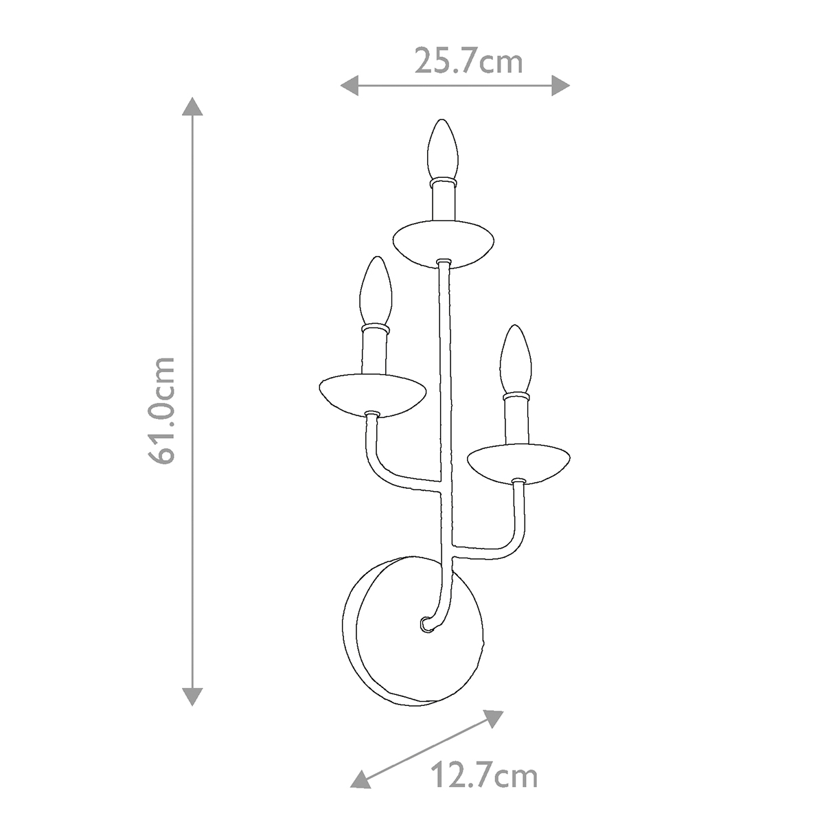 Бра с 3-мя лампами в форме свеч и фактурным покрытием Feiss в Брянске