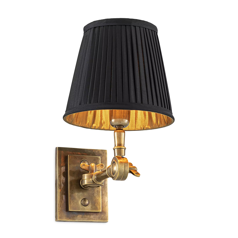 Бра Eichholtz Wall Lamp Wentworth Brass Черный Винтажная латунь Бра Eichholtz Wall Lamp Wentworth Brass Черный Винтажная латунь в Брянске | Loft Concept