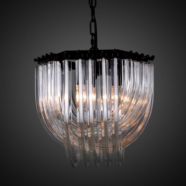 Люстра Frozen Glass Chandelier 33 Черный Люстра Frozen Glass Chandelier 33 Черный в Брянске | Loft Concept