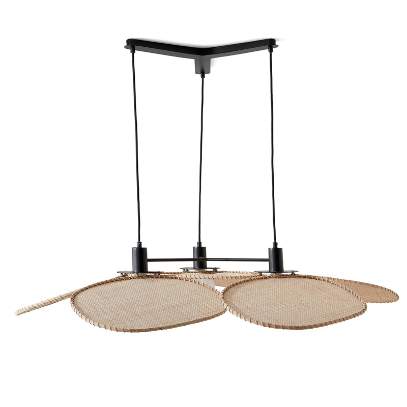 Люстра Wicker Leaves Chandelier Черный Бежевый Люстра Wicker Leaves Chandelier Черный Бежевый в Брянске | Loft Concept