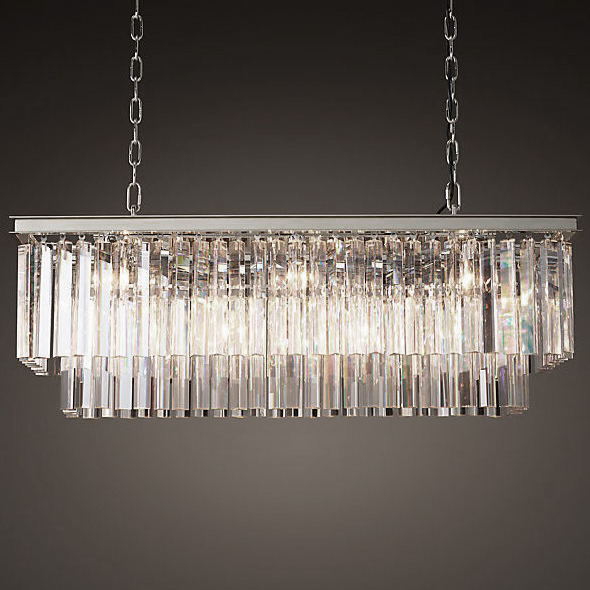 Люстра RH 1920S ODEON CLEAR GLASS FRINGE nickel Хром Люстра RH 1920S ODEON CLEAR GLASS FRINGE nickel Хром в Брянске | Loft Concept