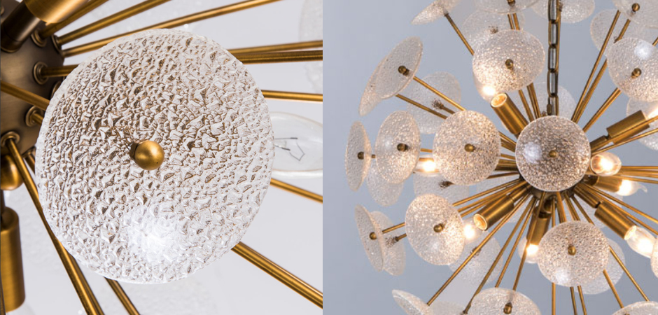 Люстра Sputnik Textured Glass White Chandelier Люстра Sputnik Textured Glass White Chandelier - Loft-Concept в Брянске