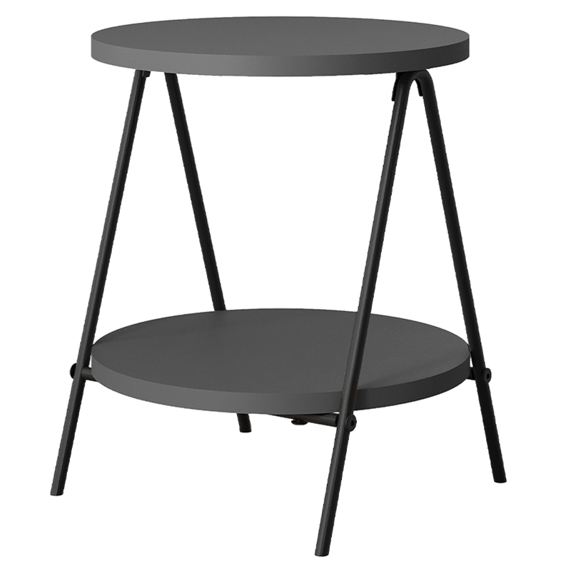 Стол приставной с 2-мя круглыми столешницами цвета антрацит ESSEL SIDE TABLE ANTHRACITE Антрацит Черный Стол приставной с 2-мя круглыми столешницами цвета антрацит ESSEL SIDE TABLE ANTHRACITE Антрацит Черный в Брянске | Loft Concept