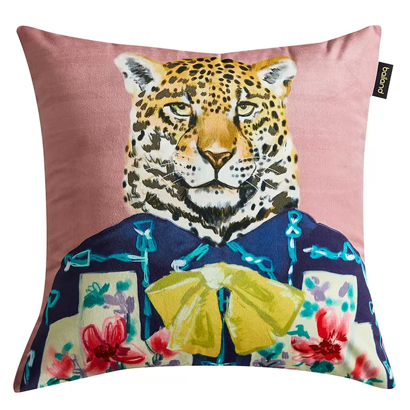 Декоративная подушка Стиль Gucci Leopard Fashion Animals Cushion Pink Розовый Мульти Декоративная подушка Стиль Gucci Leopard Fashion Animals Cushion Pink Розовый Мульти в Брянске | Loft Concept