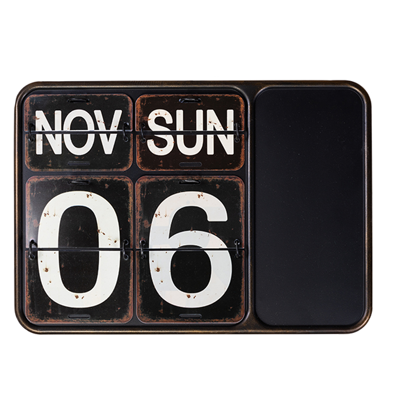 Аксессуар на стену Wall calendar Винтажный черный Аксессуар на стену Wall calendar Винтажный черный в Брянске | Loft Concept