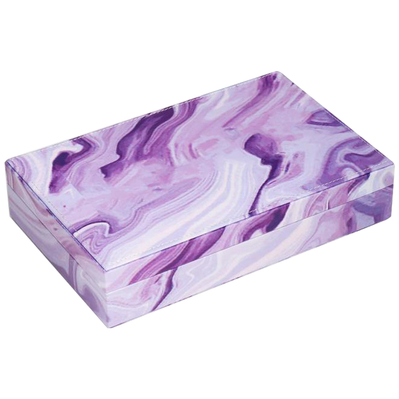 Шкатулка Marble Pattern Box violet Фиолетовый Шкатулка Marble Pattern Box violet Фиолетовый в Брянске | Loft Concept