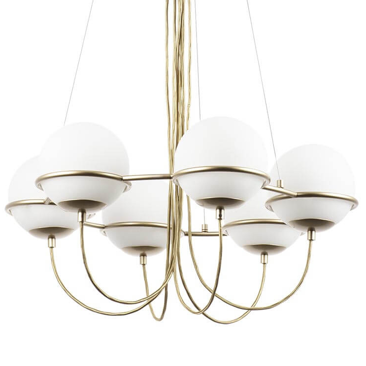 Люстра Melissa Chandelier Champagne 6 Белый Золотой Шампань Люстра Melissa Chandelier Champagne 6 Белый Золотой Шампань в Брянске | Loft Concept
