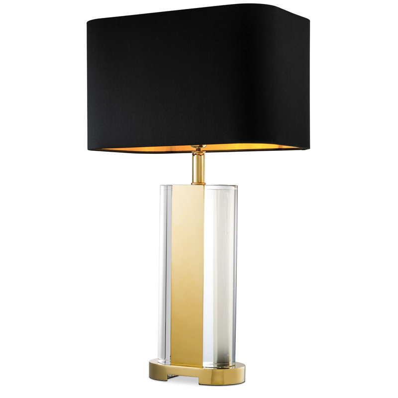 Настольная лампа Eichholtz Table Lamp Vittore Прозрачный Черный Глянцевое золото Настольная лампа Eichholtz Table Lamp Vittore Прозрачный Черный Глянцевое золото в Брянске | Loft Concept