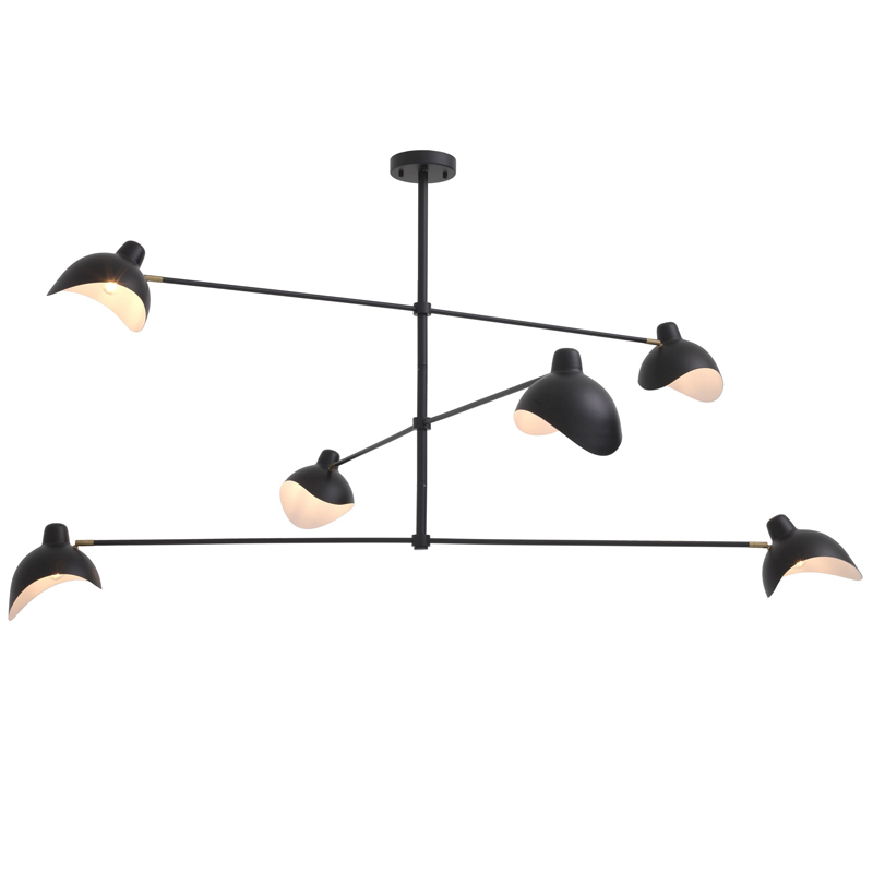 Люстра Eichholtz Chandelier Vince Black Латунь Античная полированная Черный Люстра Eichholtz Chandelier Vince Black Латунь Античная полированная Черный в Брянске | Loft Concept