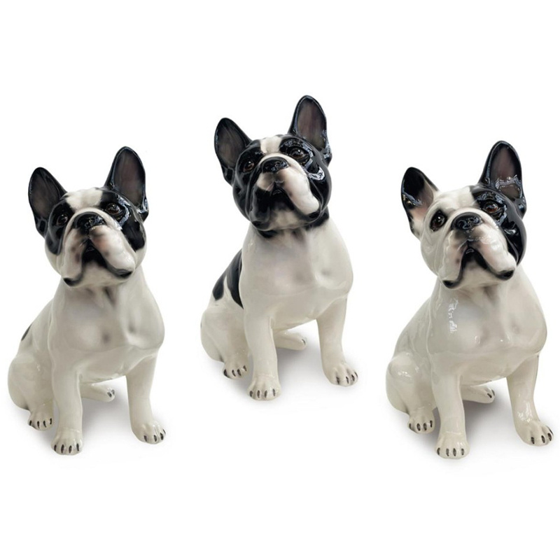 Статуэтки French Bulldog Unique Белый Черный Статуэтки French Bulldog Unique Белый Черный в Брянске | Loft Concept
