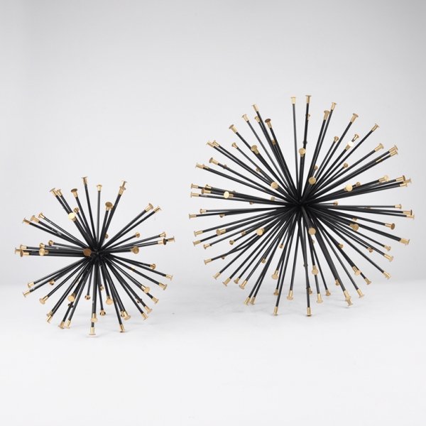 Декоративный элемент Black Roll Urchins Черный Золотой Декоративный элемент Black Roll Urchins Черный Золотой в Брянске | Loft Concept