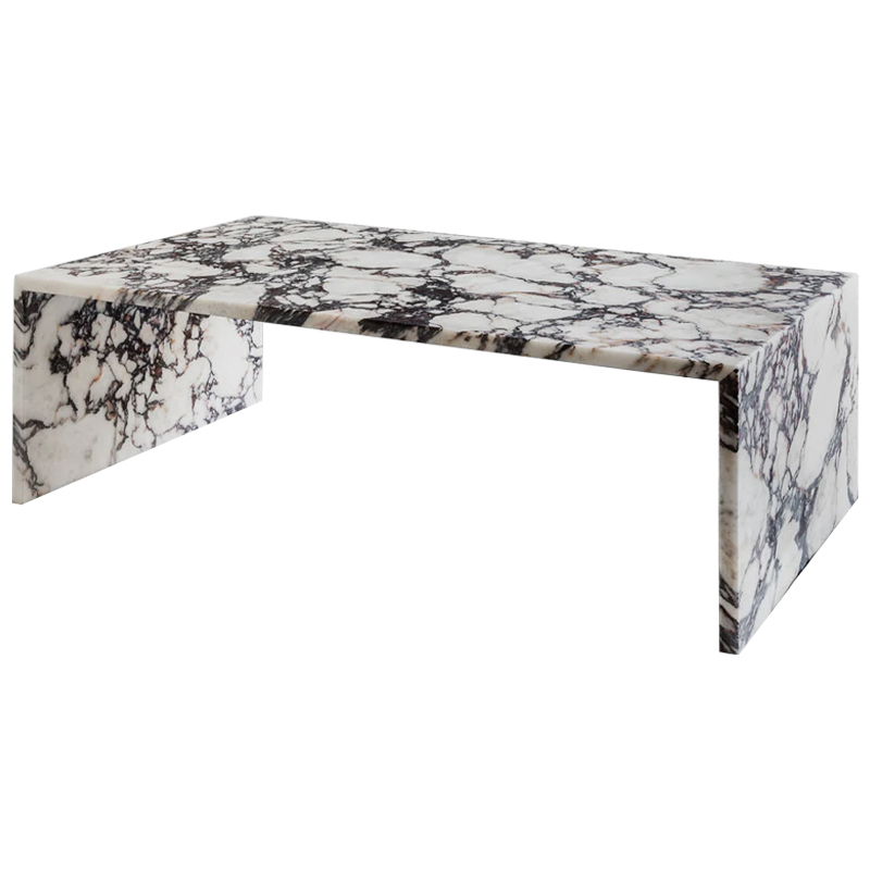 Кофейный стол Patricio Marble Coffee Table Белый Коричневый Молочный Кофейный стол Patricio Marble Coffee Table Белый Коричневый Молочный в Брянске | Loft Concept