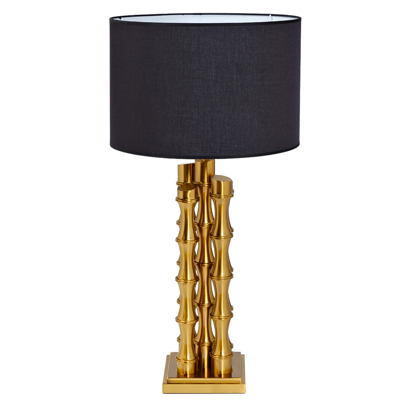 Настольная лампа с Черным Абажуром Damian Gold Table Lamp Глянцевое золото Черный Настольная лампа с Черным Абажуром Damian Gold Table Lamp Глянцевое золото Черный в Брянске | Loft Concept