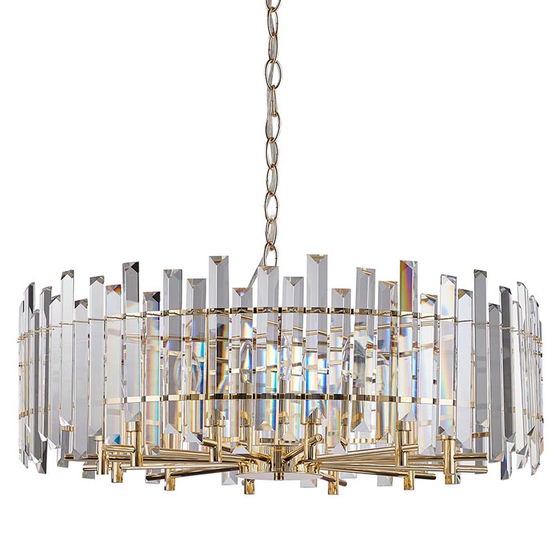 Люстра Langley Chandelier gold 80 Золотой Прозрачный Люстра Langley Chandelier gold 80 Золотой Прозрачный в Брянске | Loft Concept