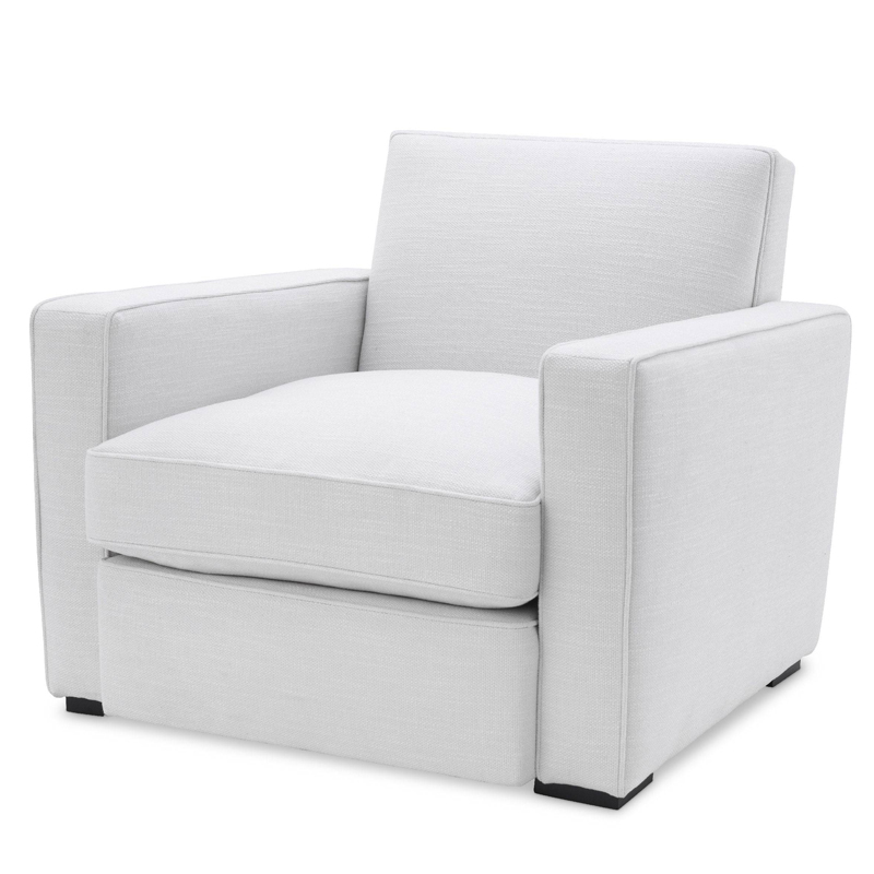 Кресло Eichholtz Chair Edmond white Белый Черный Кресло Eichholtz Chair Edmond white Белый Черный в Брянске | Loft Concept