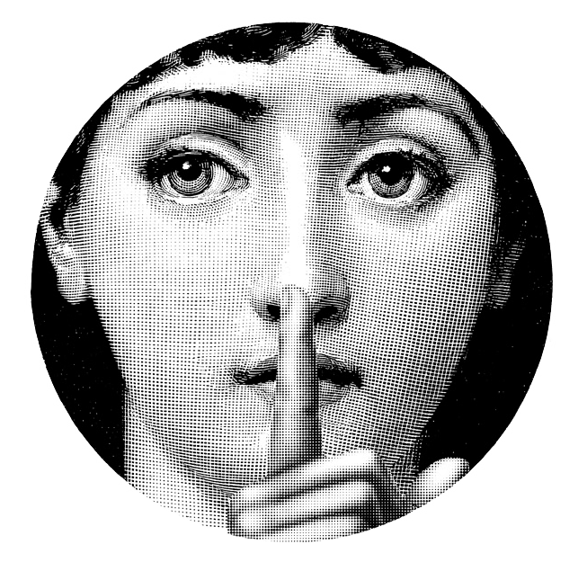 Декоративная тарелка Fornasetti 002 Черный в Брянске | Loft Concept 
