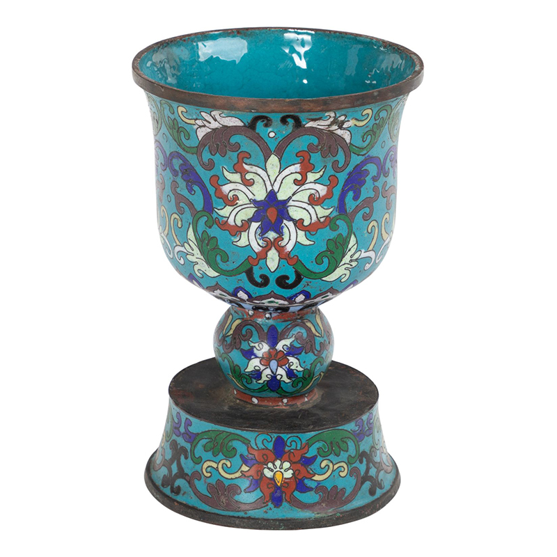 Подсвечник с орнаментом Cloisonne Синий Подсвечник с орнаментом Cloisonne Синий в Брянске | Loft Concept