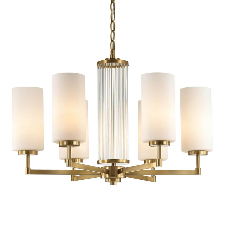 Люстра Pillars Chandelier Белый Золотой Люстра Pillars Chandelier Белый Золотой в Брянске | Loft Concept
