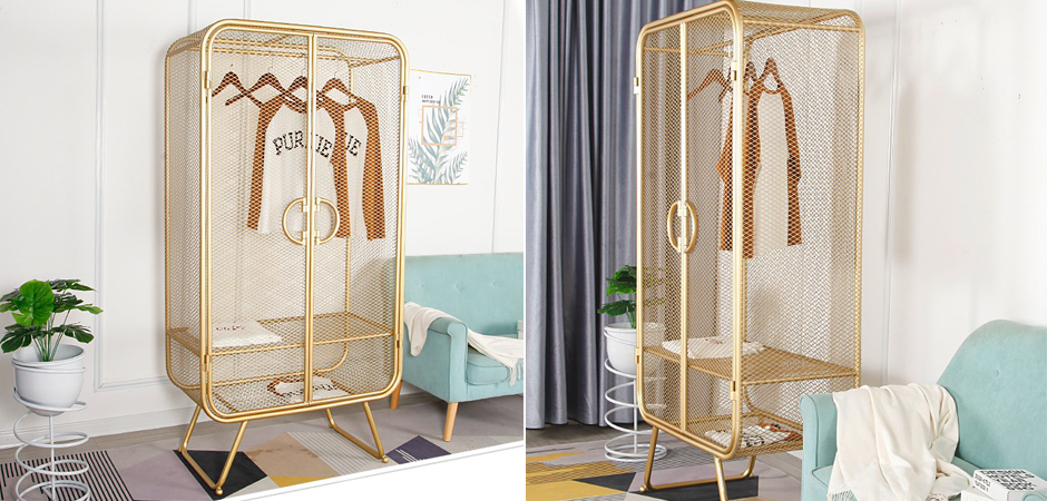 Шкаф Rhombic Grid Wardrobe Gold Шкаф Rhombic Grid Wardrobe Gold - Loft-Concept в Брянске