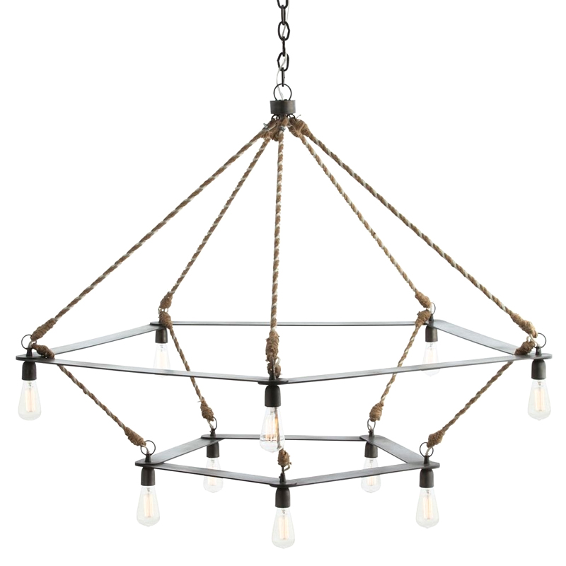 Люстра Arteriors MCINTYRE TWO TIERED CHANDELIER Черный Серый Люстра Arteriors MCINTYRE TWO TIERED CHANDELIER Черный Серый в Брянске | Loft Concept