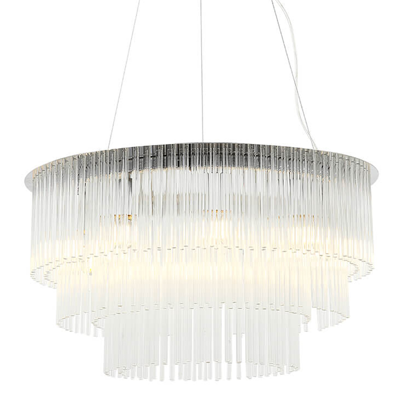 Люстра Harrison Chandelier chrome 9 lamp Хром Прозрачный Люстра Harrison Chandelier chrome 9 lamp Хром Прозрачный в Брянске | Loft Concept