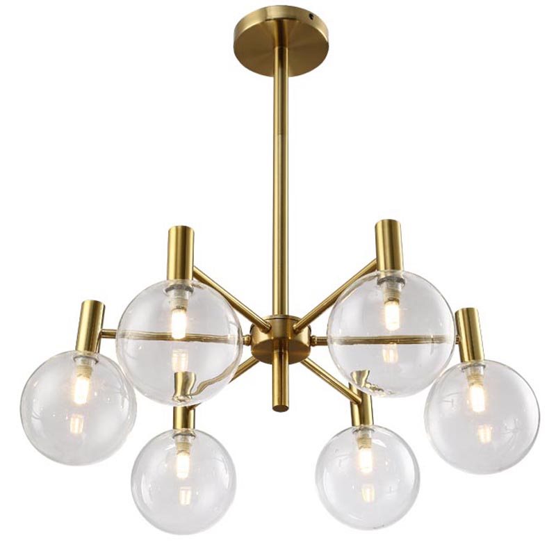 Люстра Holevier Chandelier 6 lamp Золотой Люстра Holevier Chandelier 6 lamp Золотой в Брянске | Loft Concept