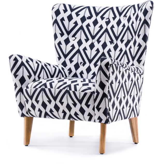 Кресло Black and White Triangle Chair Черно-белый Древесина Кресло Black and White Triangle Chair Черно-белый Древесина в Брянске | Loft Concept