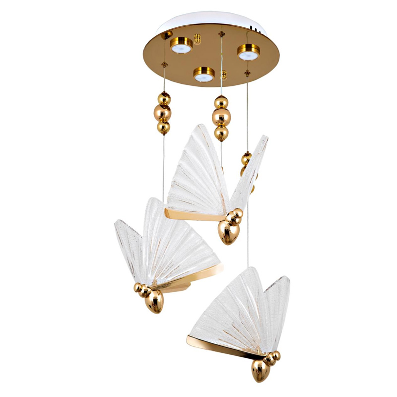 Тройной Подвесной Светильник Butterfly Золотой в Брянске | Loft Concept 