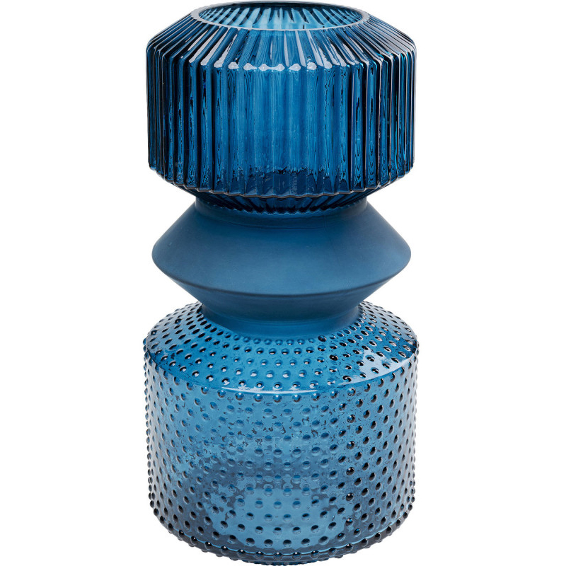 Ваза Geometric Blue Glass Vase 36 Синий Ваза Geometric Blue Glass Vase 36 Синий в Брянске | Loft Concept