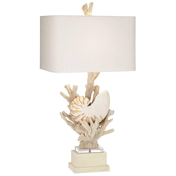 Nautilus Shell and White Coral Table Lamp Молочный Бежевый Nautilus Shell and White Coral Table Lamp Молочный Бежевый в Брянске | Loft Concept