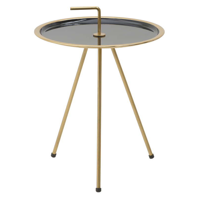 Приставной стол Salute Table Black Черный Глянцевое золото Приставной стол Salute Table Black Черный Глянцевое золото в Брянске | Loft Concept