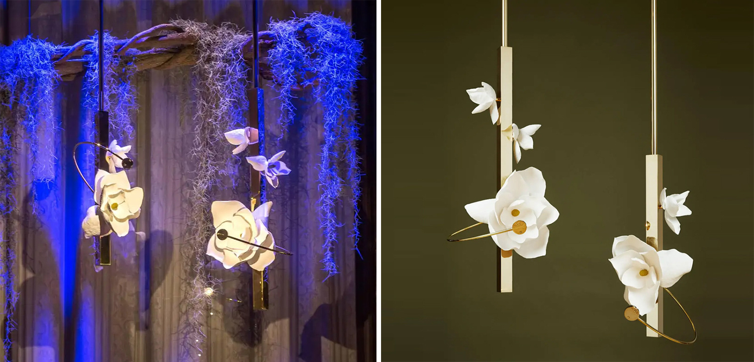 Подвесной Светильник Белый Цветок Lure Pendant by PELLE I - фото